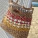 Crochet Raffia Bag in Pink, Yellow, and White
