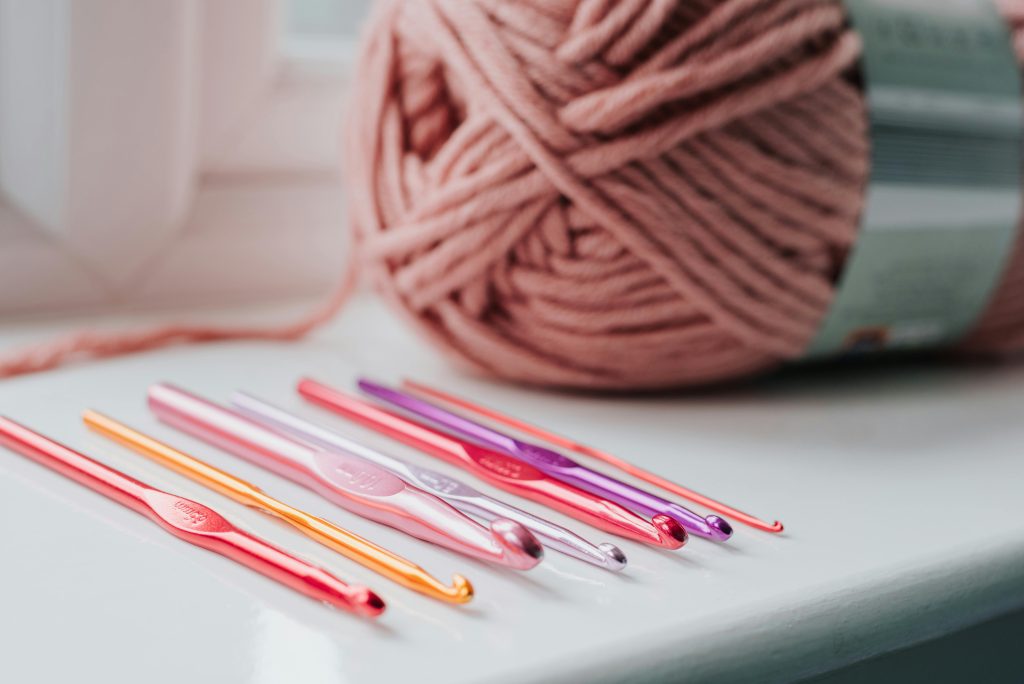 Yarn with different size crochet hooks